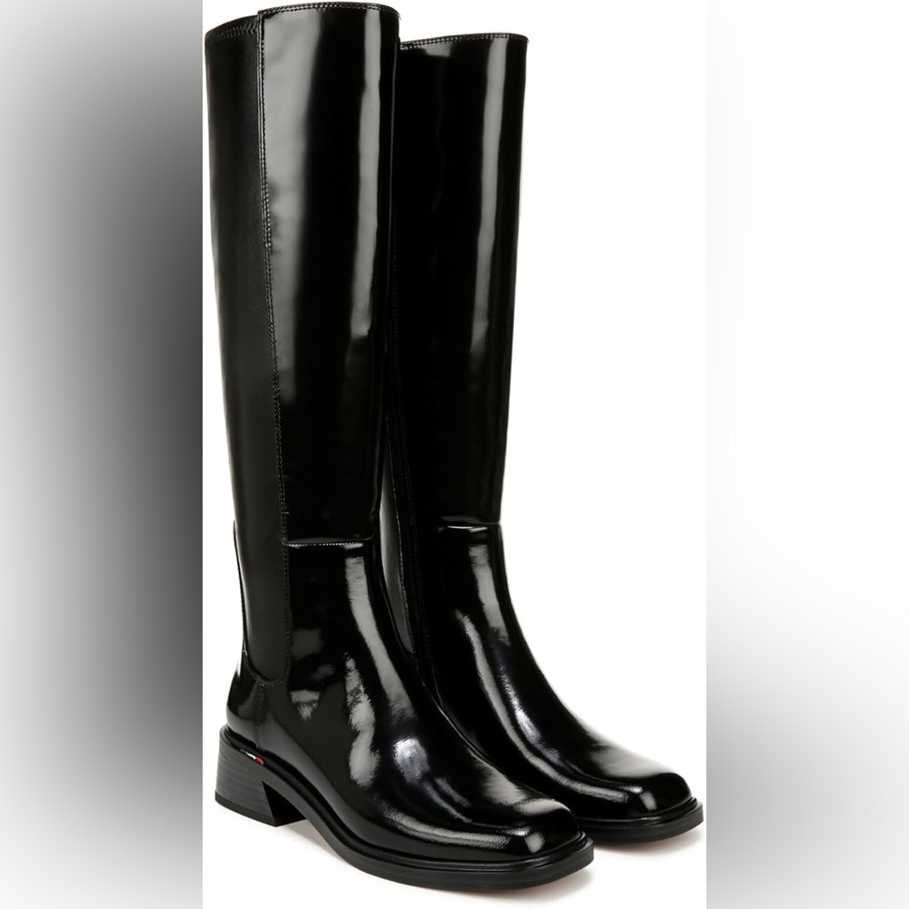 Franco Sarto Giselle Knee High Boot- Black Glossy- Size 7 - Picture 2 of 7